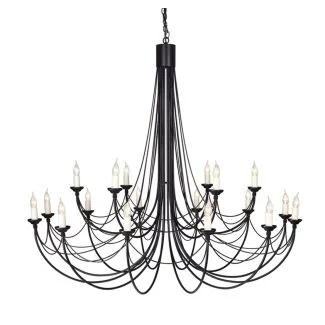 ELSTEAD CARISBROOKE CB18 BLACK 18Lt Chandelier