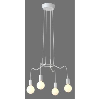 CANDELLUX 34-71002 BASSO LAMPA WISZĄCA 4X40W E27 BIAŁY MATOWY