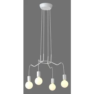 CANDELLUX 34-71002 BASSO LAMPA WISZĄCA 4X40W E27 BIAŁY MATOWY