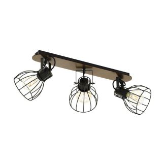 EGLO 98136 LAMPA SAMBATELLO SPOT BALKEN/3 SILBER/D-BRAUN SAMBATELLO