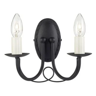 ELSTEAD MINSTER MN2 BLACK 2Lt Wall Light