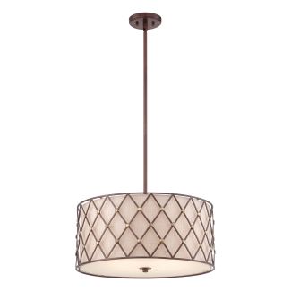 ELSTEAD Brown Lattice QZ-BROWN-LATTICE-P-L 4 Light Large Pendant