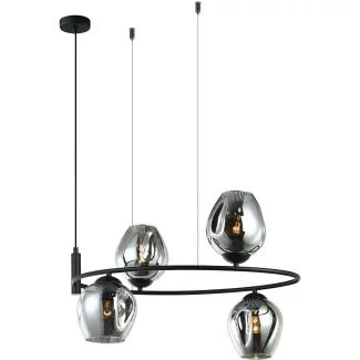 ITALUX Roxane MDM-4046-4 BK+SG lampa wisząca