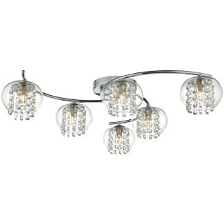 DAR ELM6450 ELMA 6LT SEMI FLUSH POL CHR/ CLR