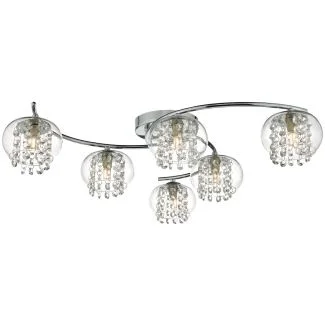 DAR ELM6450 ELMA 6LT SEMI FLUSH POL CHR/ CLR