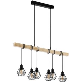 EGLO 43133 HL/6 SCHWARZ/EICHE-OPTIK TOWNSHEND 5