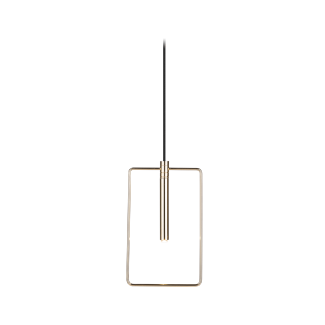 ANTIGO Lampa wisząca Faro prostokąt - Mosiądz polerowany (185 mm) 8288