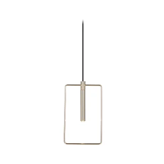 ANTIGO Lampa wisząca Faro prostokąt - Mosiądz polerowany (185 mm) 8288