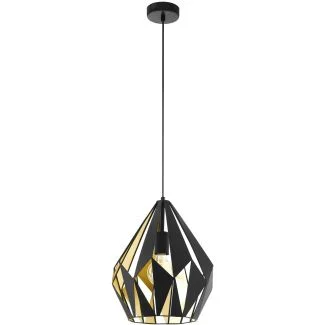 EGLO 49931 HL/1 E27 SCHWARZ/GOLD CARLTON 1
