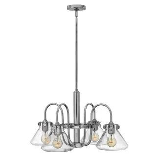 ELSTEAD Congress HK-CONGRESS4-A-CM 4 Light Clear Glass Chandelier - Chrome