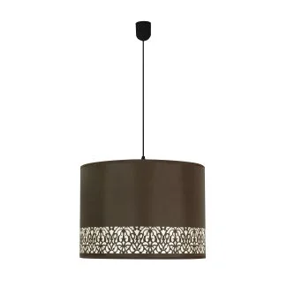 CANDELLUX 31-24008 Arabesca lampa wisząca czarny 33x33x24 1x60W E27 abażur brązowy