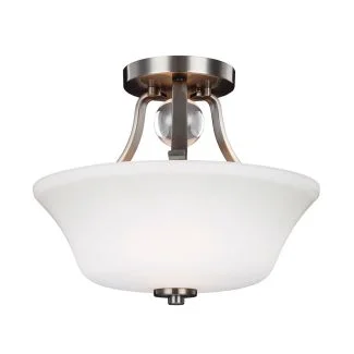 ELSTEAD Evington FE-EVINGTON-SF-SN 2 Light Semi-Flush - Satin Nickel