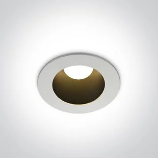 ONE LIGHT 10108ED/W/B/W Volax 10108ED/W/B biała wpuszczana oprawa typu downlight z czarnym odbłyśnikiem COB LED 3000K 8W