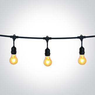 ONE LIGHT 0994/B Krotiri szereg 8,5m lamp wiszących na czarnej lince IP44