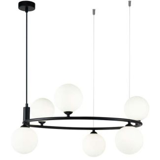 MAYTONI MOD013PL-06B Modern Ring Pendant Lamp Black