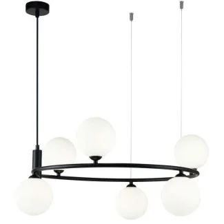 MAYTONI MOD013PL-06B Modern Ring Pendant Lamp Black