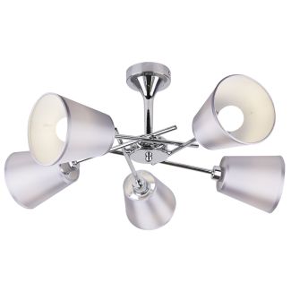 CANDELLUX 35-70630 VOX LAMPA WISZĄCA 5X40W E14 CHROM Z ABAŻUREM