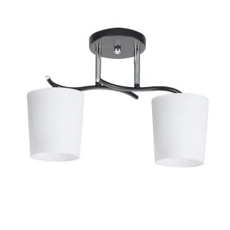 CANDELLUX 32-22653 ESNYR LAMPA SUFITOWA CHROMOWY+CZARNY 2X40 E27 KLOSZ BIAŁY