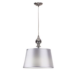 CANDELLUX 31-03690 PRIMA LAMPA WISZĄCA CHROMOWY 1X60W E27 ABAŻUR SREBRNY
