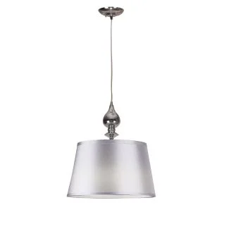 CANDELLUX 31-03690 PRIMA LAMPA WISZĄCA CHROMOWY 1X60W E27 ABAŻUR SREBRNY
