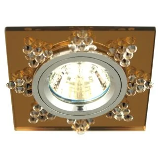 CANDELLUX 2250215 SS-20 CH/SI MR16 CHROM OPR. STROP. STAŁA KWADRATOWA SZKŁO SIENA