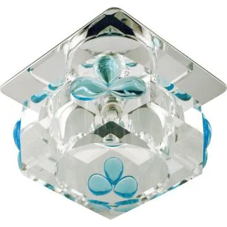 CANDELLUX 2217720 SK-49 CH/WH+BLU G4 OPR.STROP.STAŁA KRYSZTAŁ 20W G4 KOSTKA+BŁĘKITNE ŁEZKI