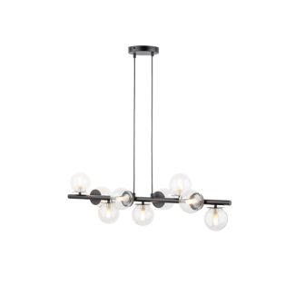 SIGMA 40793 AVOLA Lampa wisząca kulki 9 czarne/transparentne