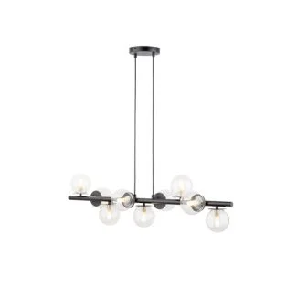 SIGMA 40793 AVOLA Lampa wisząca kulki 9 czarne/transparentne