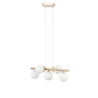 SIGMA 40795 AVOLA lampa wisząca 5 złoty/biały