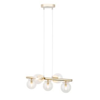 SIGMA 40799 AVOLA lampa wisząca 5 złoty/transparentny