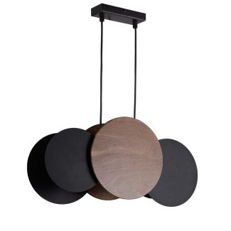 SIGMA 40893 TOLA lampa wisząca czarny/brąz/orzech