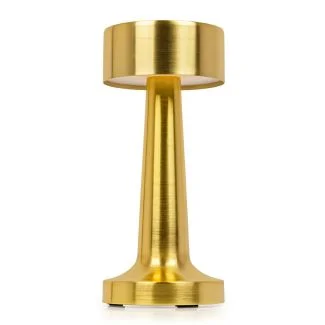 King Home LEE.GOLD Lampa biurkowa LEE złota - wbudowana bateria, LED