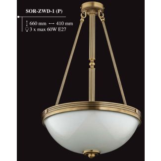 KUTEK SORRENTO SOR-ZWD-1(P) żyrandol mosiężny
