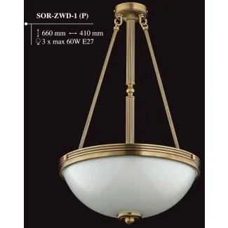 KUTEK SORRENTO SOR-ZWD-1(P) żyrandol mosiężny