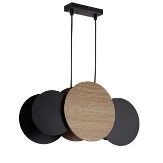 SIGMA 41093 TOLA lampa wisząca czarny/dąb