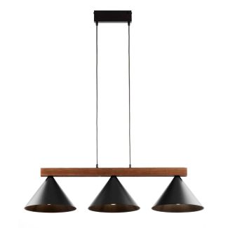 SIGMA 41634 DECO 3 lampa wisząca czarny/ciemny brąz