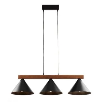 SIGMA 41634 DECO 3 lampa wisząca czarny/ciemny brąz