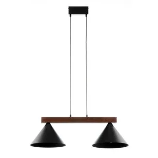 SIGMA 41814 DECO 2 lampa wisząca czarny/ciemny brąz