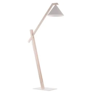 SIGMA 41817 DECO lampa podłogow biały/drewno bielone