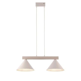 SIGMA 41819 DECO 2 lampa wisząca biały/drewno bielone