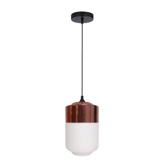 CANDELLUX 31-37633 MASALA 17 1X60W E27 BIAŁY Z MIEDZIANĄ NAKŁADKĄ