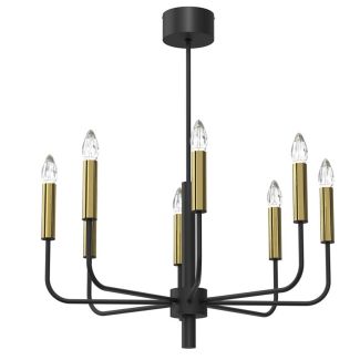 LUMINEX 4280 żyrandol Akasya black/gold 8xE14
