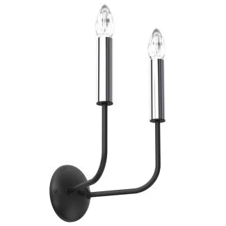 LUMINEX 4281 kinkiet Akasya black/chrome 2xE14
