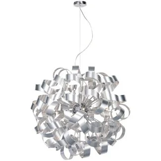 DAR RAW1250 RAWLEY 12LT RIBBON PENDANT ALUMINIUM FINISH