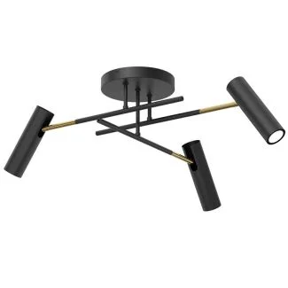LUMINEX 4322 plafon prosty Axion black/gold 3xGU10