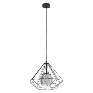 EGLO 43481 LAMPA VERNHAM OPRAWA WISZĄCA HL/1 E27 Ø445 SCHWARZ/SW-TRANSP.VERNHAM
