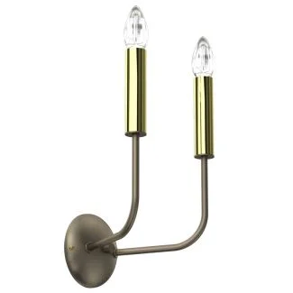 LUMINEX 4382 kinkiet Akasya titanium gold/gold 2xE14