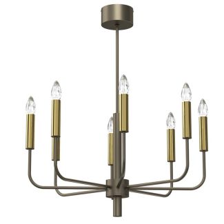 LUMINEX 4384 żyrandol Akasya titanium gold/gold 8xE14