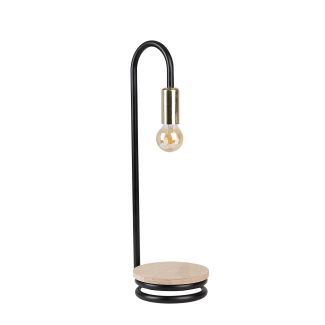 CANDELLUX 41-80080 ABI LAMPKA STOŁOWA CZARNO ZŁOTY 1X40W E14