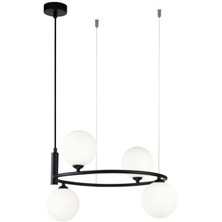 MAYTONI MOD013PL-04B Modern Ring Pendant Lamp Black